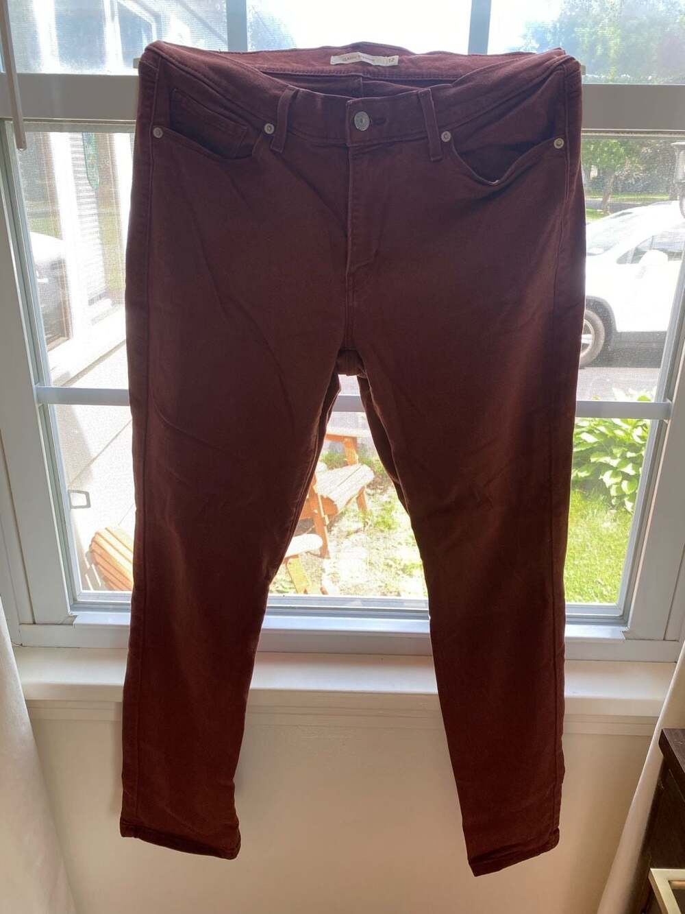 Levi's Classic Straight Leg Jeans in Burnt Orange/Rust Women's Size 12